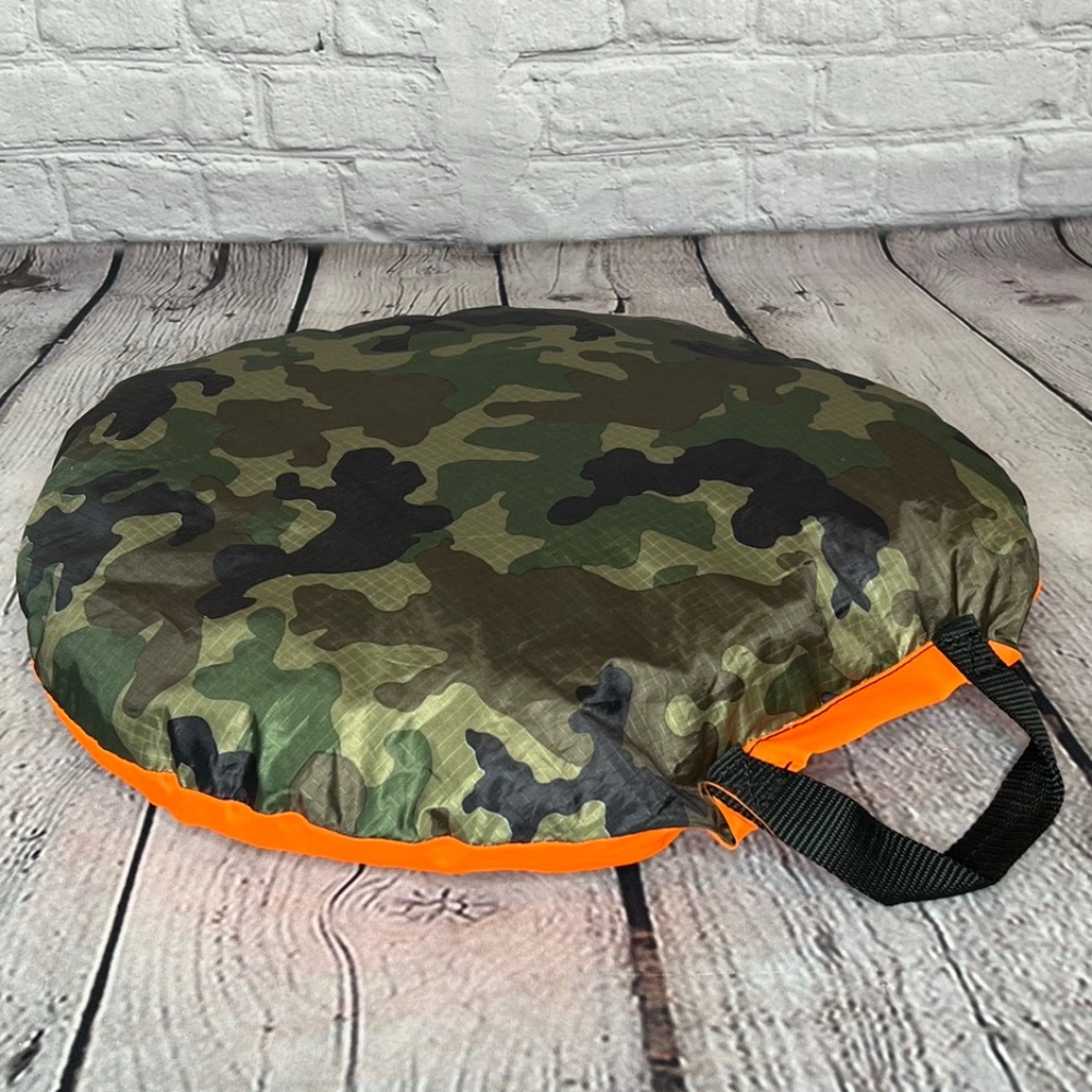 Insulated Foam Seat / Seat Cover Green Camo/Blaze Order Reversible